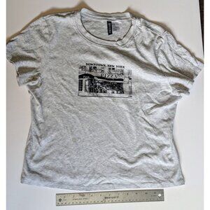 H&M KIDS Divided Downtown New York Pizza Heather Grey Shirt XL Free Shipping